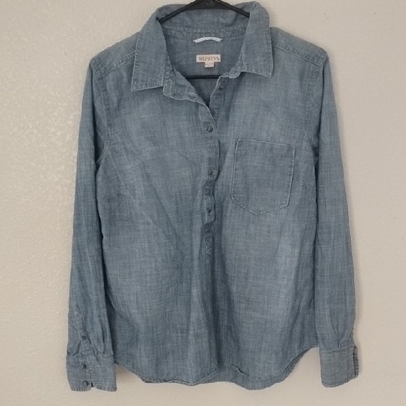 Merona Tops - Merona Blue Denim Blouse